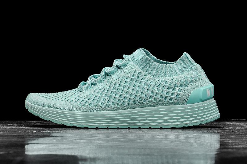 Women's Nobull Bright Aqua Knit Running Shoes Light / Turquoise | SG A2667H